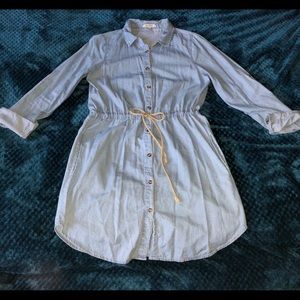 Denim long sleeve dress